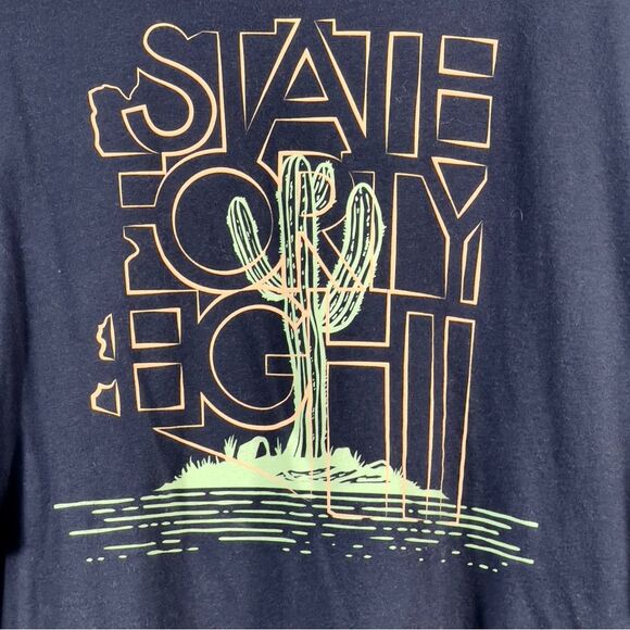 State Forty Eight Mens Crew Neck Saguaro Party Navy 0715 - Picture 2 of 6